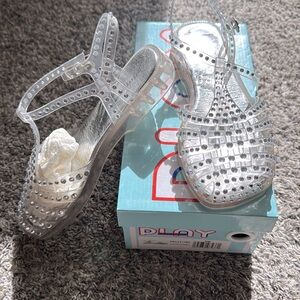 Jeffrey Campbell Silver Gelly Sandals